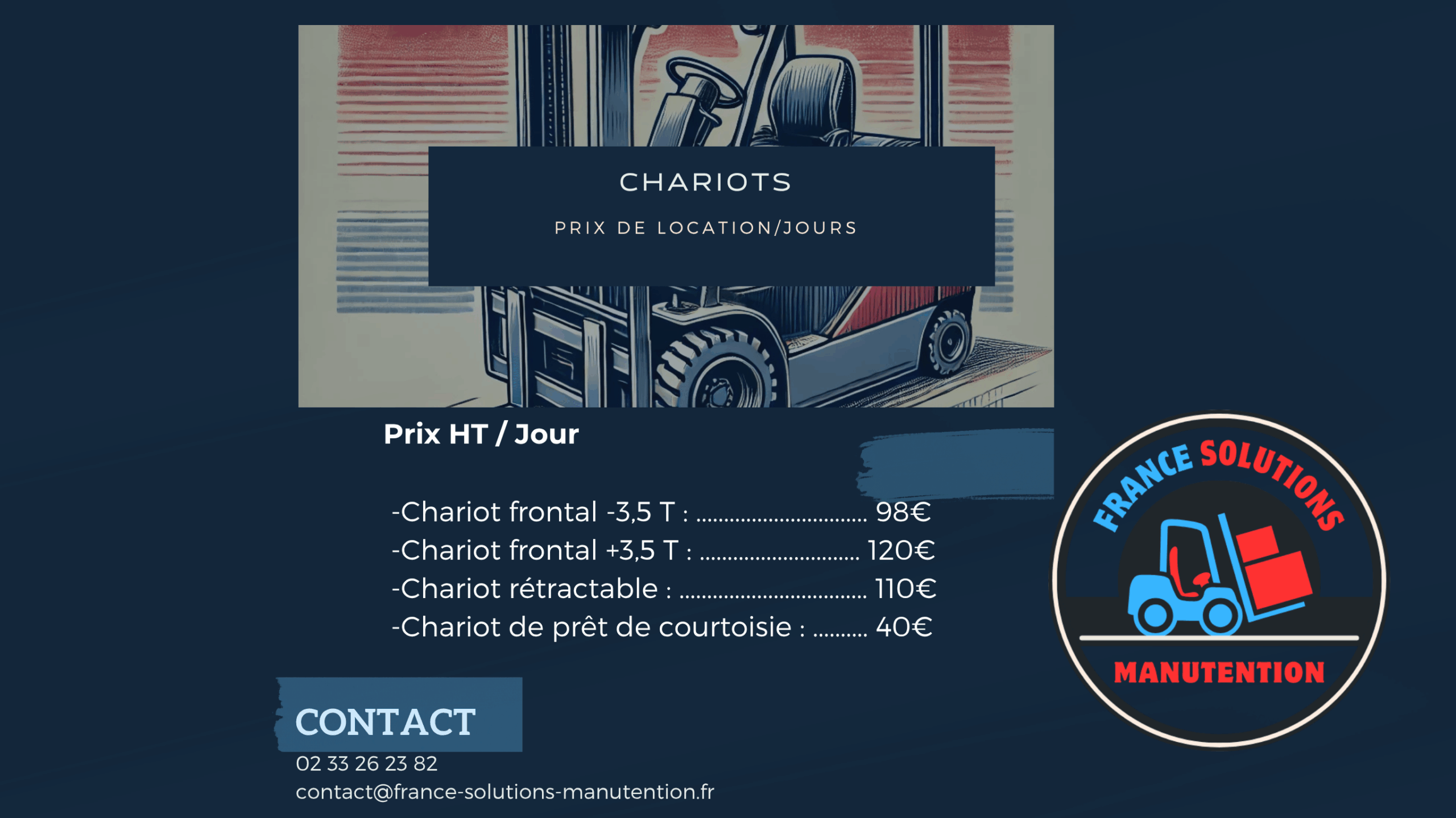 Chariot location rapide Alençon